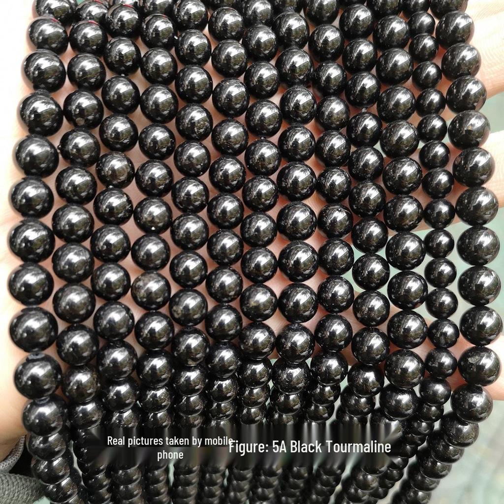 Бусины Jingde Black Tourmaline для браслетов своими руками