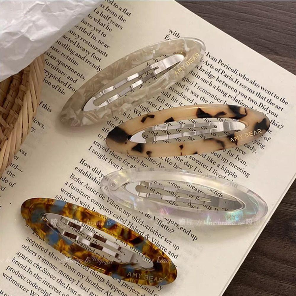 Duckbill Clip Acetate Hairpin Set Zinc Zinc Alloy Bangs Clip Creative Cute Hair Clip  Girls