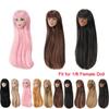 White Normal Tan Skin Practice Makeup Head Long Hair Fashion Doll Head for 11.5 Inch BJD Doll Body
