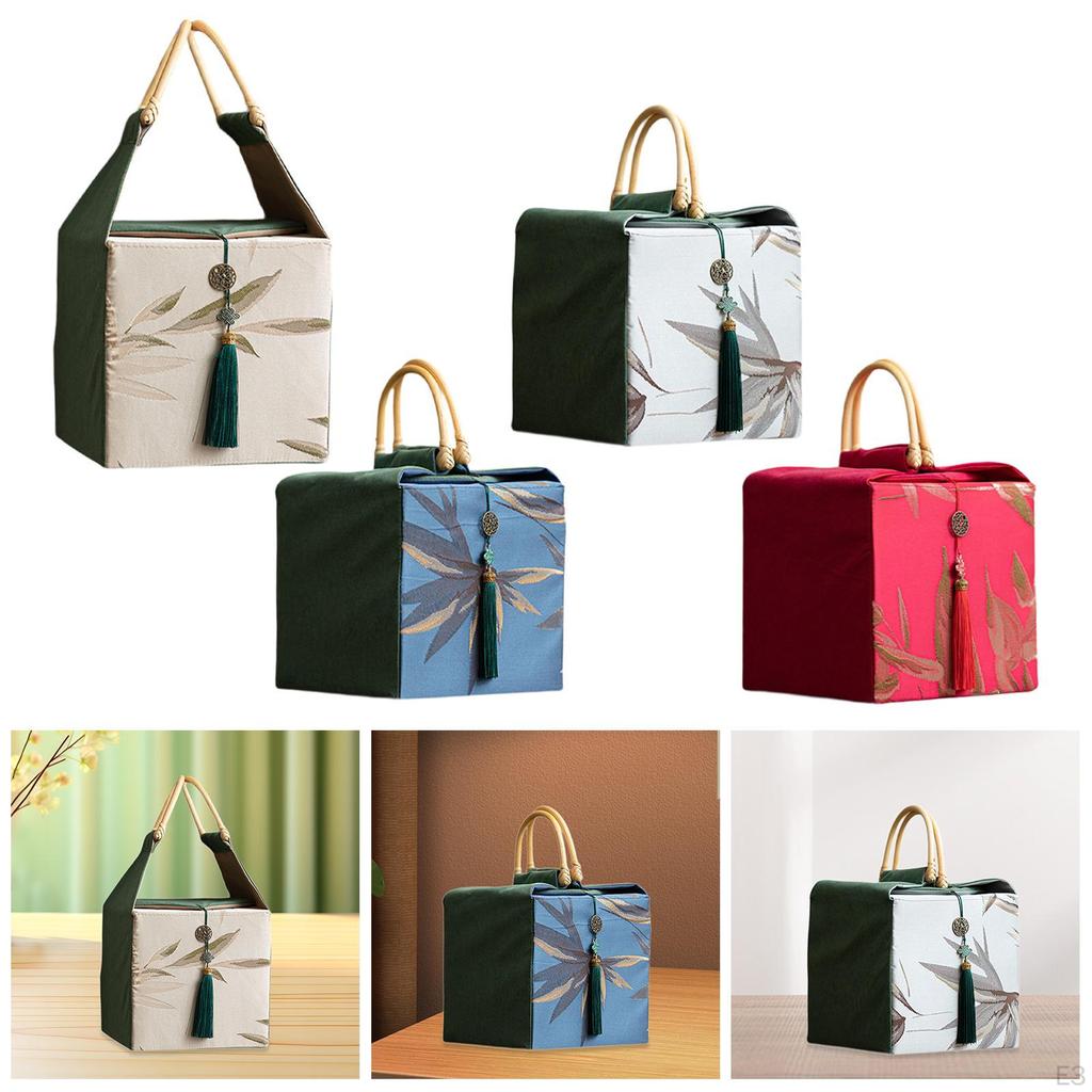 Gift Box with Handle Biscuit Portable Multifunctional Keepsake Goodies Bag for Birthday