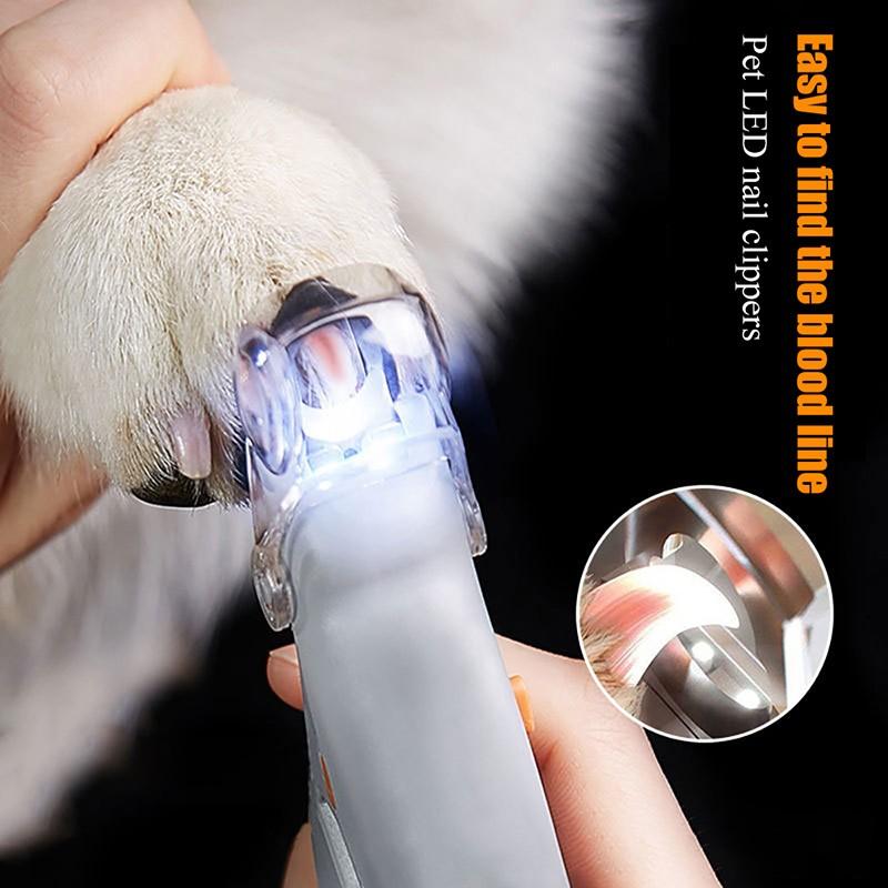 Professionals Pet Dog Cat Nail Clippers Trimmer With Led Light Grooming Electric Grinders Scissors Toe Claw Nail Pet Products