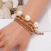 Корейский темпераментный универсальный жемчужный многослойный нерегулярный браслет для женщин, креативные украшения