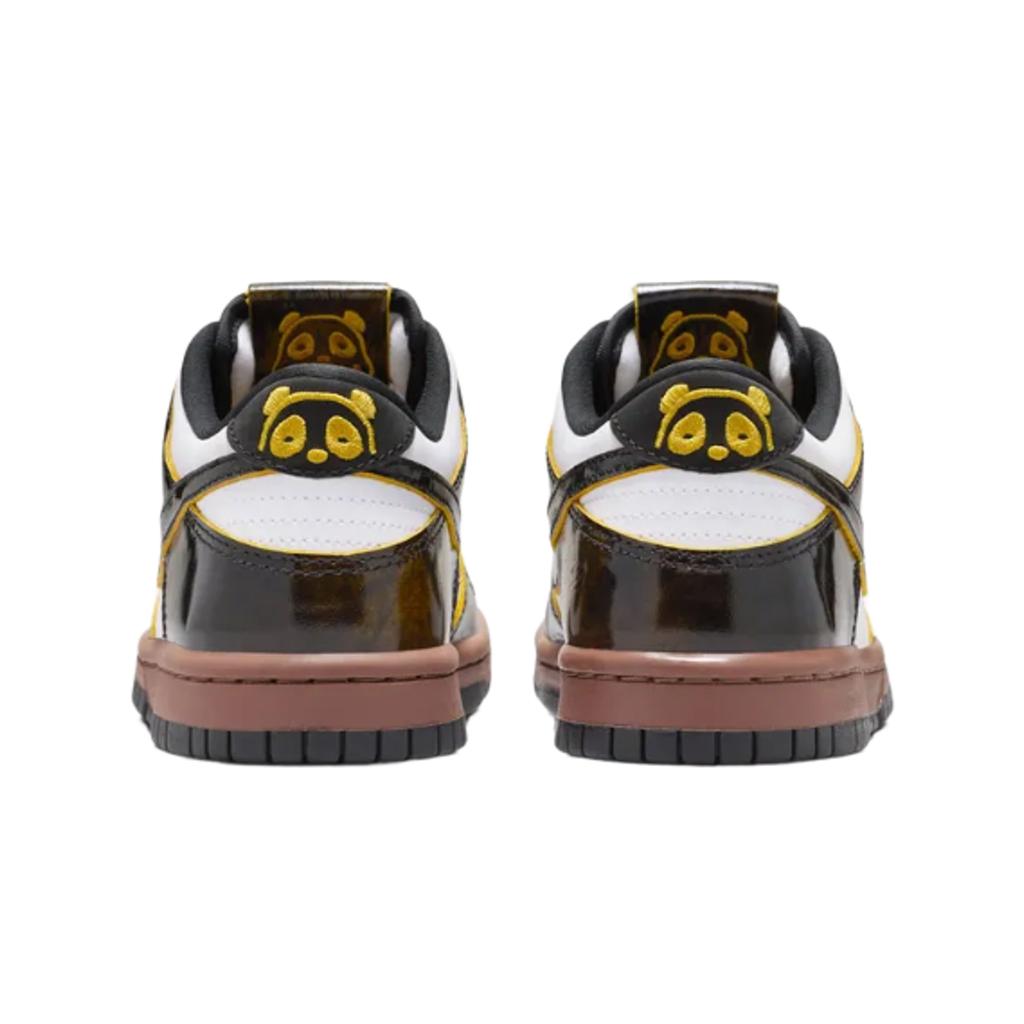 Nike Dunk Low SE GS Panda-Monium Pack - Fauna Brown Детские кроссовки Белый Черный Ярко-цитрусовый HQ9294-100