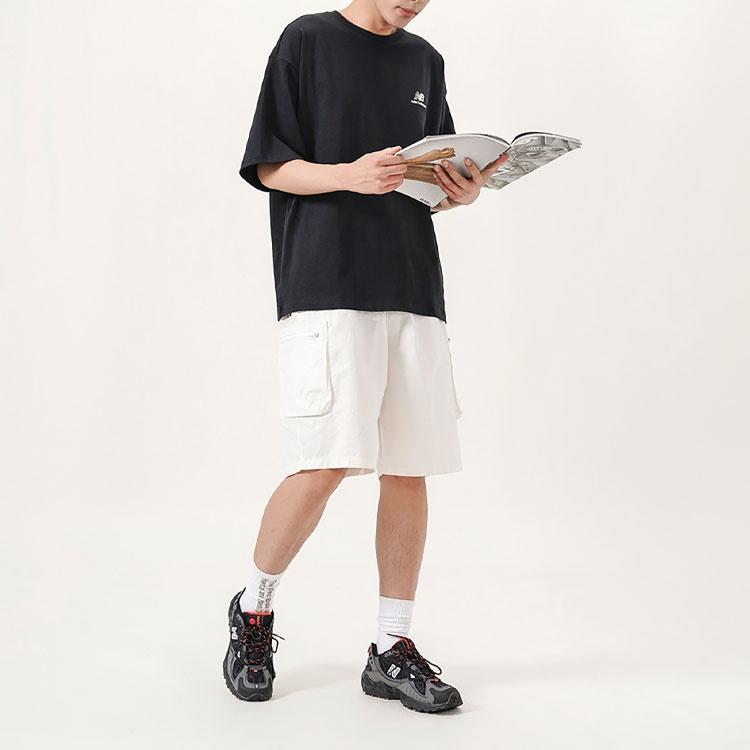 New Balance Футболка Boston Tee Азиатский размер 'Черный Белый' Мужская AMT22391-BK