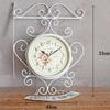 Cockerel Bell Outdoor Double Side Clock Garden Wall Outside Bracket Station