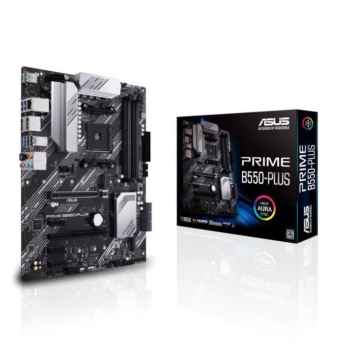 Motherboard - ASUS - PRIME B550-PLUS - Socket AM4 - 3rd Generation AMD Ryzen Processors