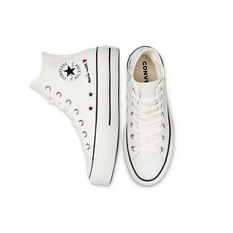 Converse Chuck Taylor All Star Lift High Valentines Day — винтажные белые женские кроссовки Egret Black 571119C
