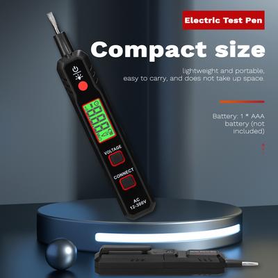 Электрическая тестовая ручка с ЖК-дисплеем, AC12-300V, тестер напряжения, детектор живого/нулевого провода, точка разрыва кабеля