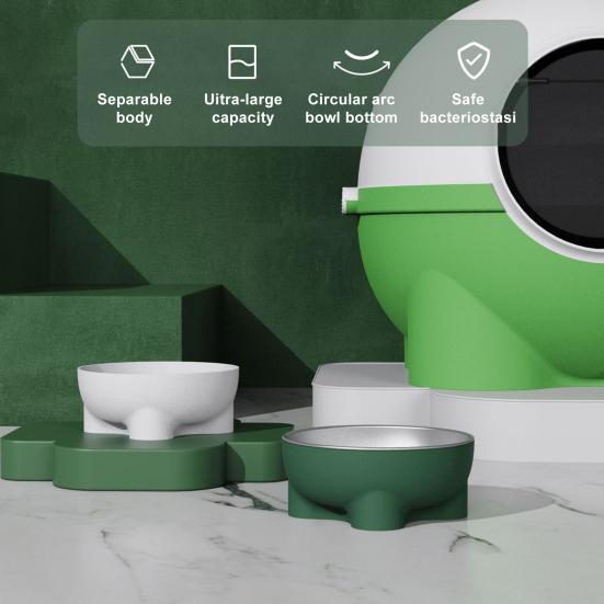 Миска для питомца Нескользящая Съемная Двойная миска Собаки Кошки Легко использовать Нет