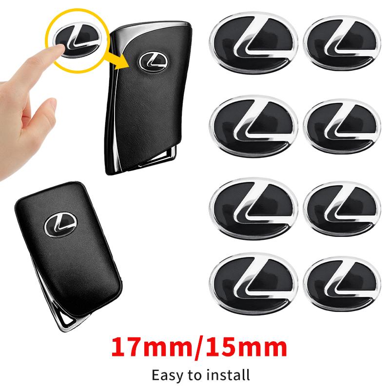 15mm 17mm Car Emblem Key Sticker Remote Control Key Logo Decal For Lexus ES GS GX IS LS LX RC 300 350 300h 330 400 RX270 450h ADW1