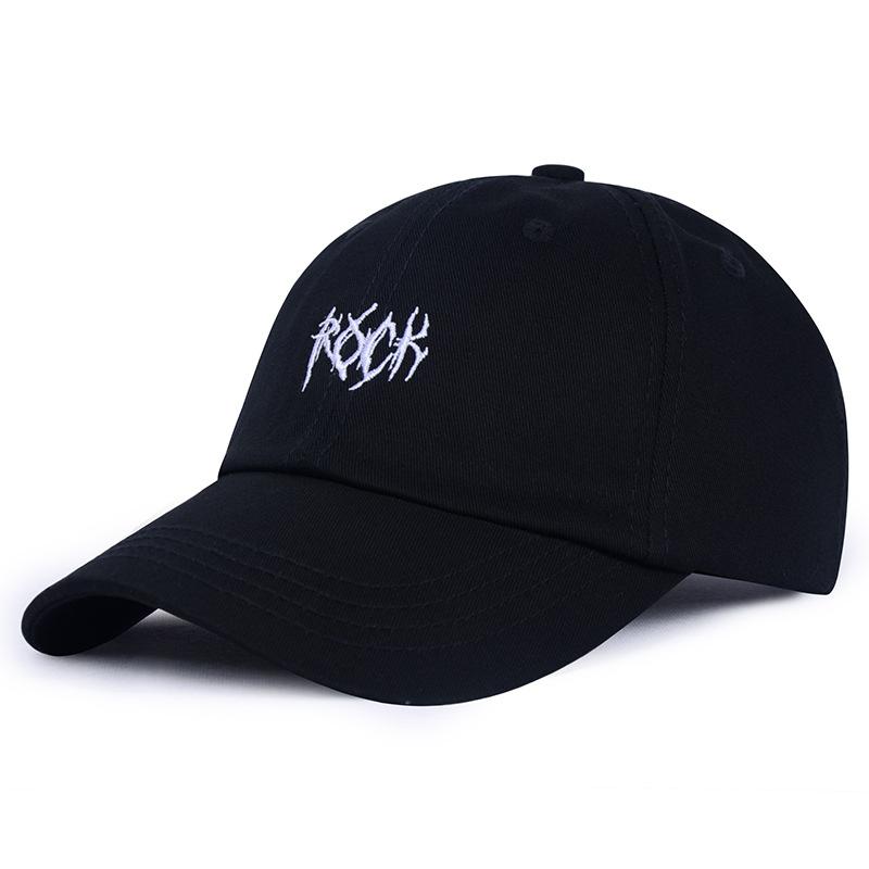 American casual rock letter soft top baseball hat men's summer simple cap women's versatile travel visor