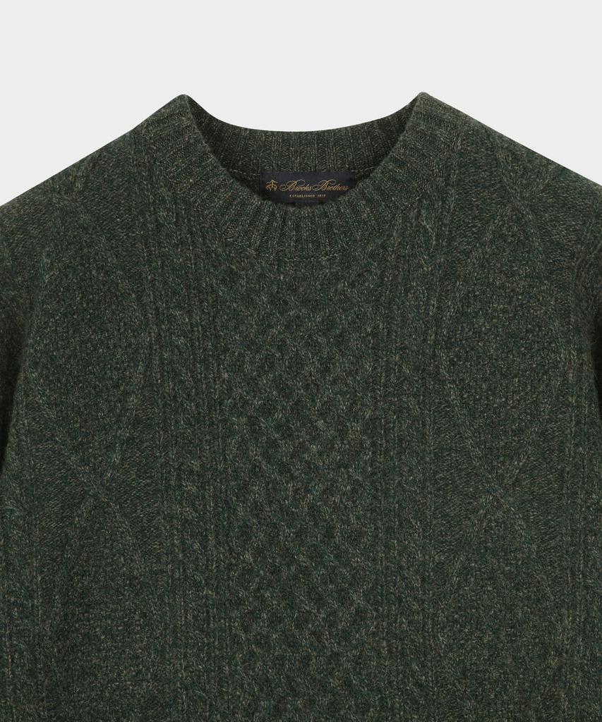 BROOKS BROTHERS [Heritage] Cable Aran Sweater (Green) (Bbwrmhf408)