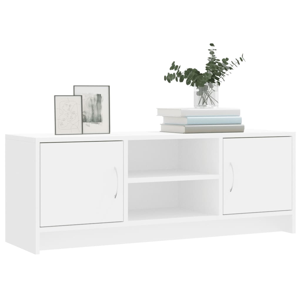 Vidaxl Szafka Pod Tv, Biała, 102X30X37,5 Cm, Materiał Drewnopochodny