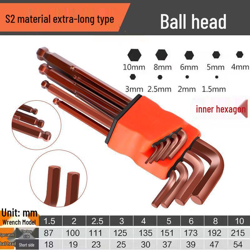Набор торцевых шестигранных ключей из сплава S2 - Отвертки в виде шестиконечной звезды