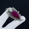 Kashmir Ruby Gemstone Silver Pendant In 925 Sterling Silver- Handmade Design, Everyday Wear Jewelry, Unique Pendant Easter Gift