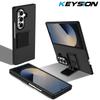 KEYSION Luxury Upright Live Stand Case for Samsung Galaxy Z Fold 7 5G Hard PC Shockproof Phone Back Cover for Galaxy Z Fold 7 5G