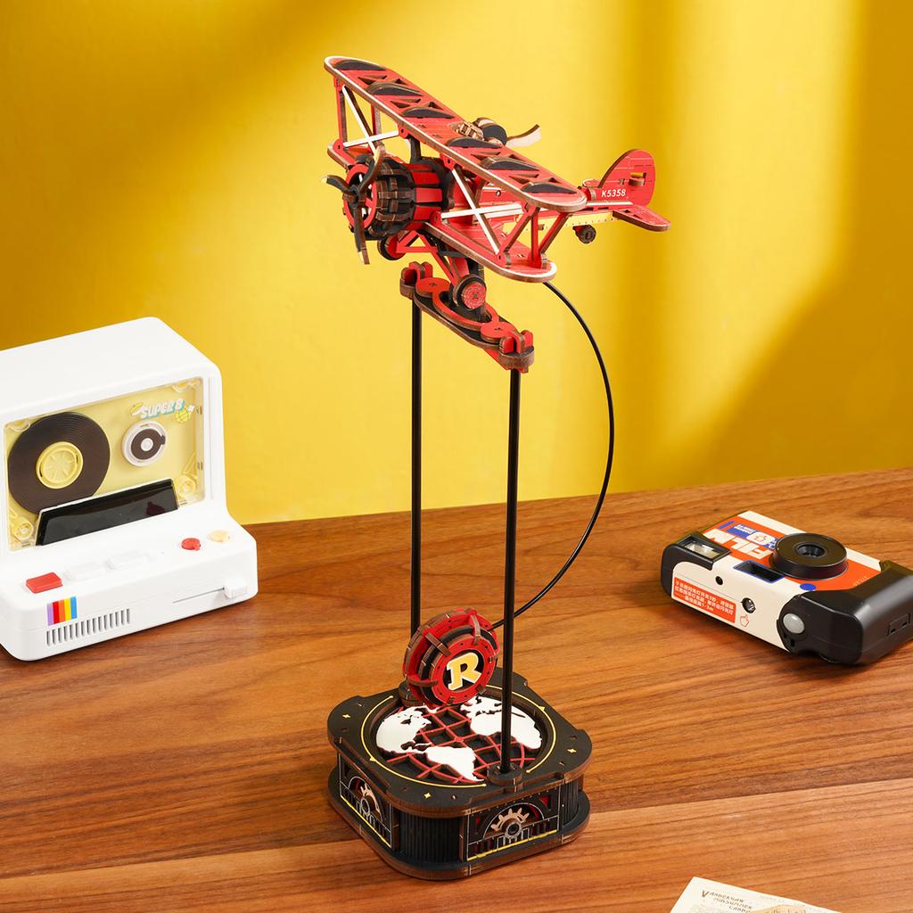 Gravity Swing Model Building Kit 3D Wooden Puzzle Kit Sky Captain Kit Ocean Fisher Kit Best Gifts for Adults Teens