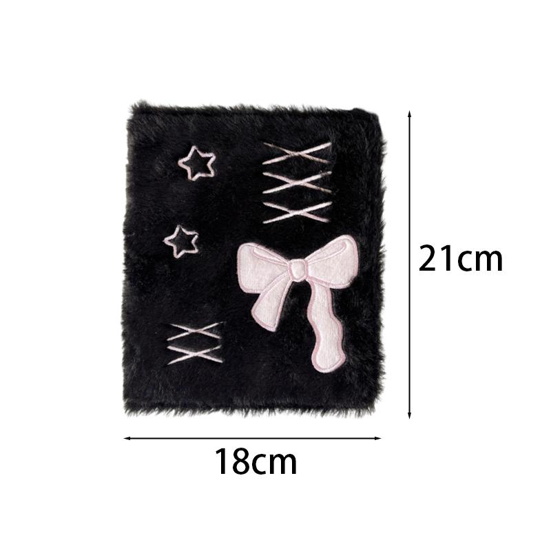 Korea Style A6 Binder Photo Album Cover Plush Bow Protector Case Kpop Idol Photo Collect Card Holder Book School Stationery