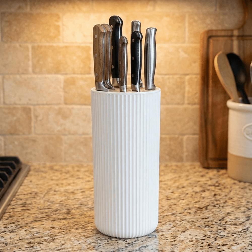 Flexible Inserted Design Kitchen Cutter Holder Ribbed Kitchen Cutter Organizer Kitchen Use
