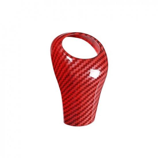 Fit For Benz GLK 2009-2015 ABS Red Carbon Fiber Inner Gear Shift Knob Cover Trim