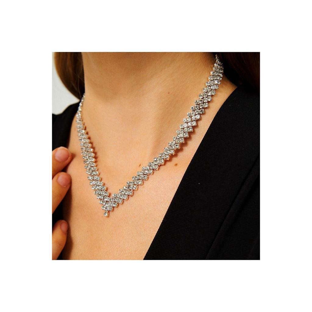 Ожерелье и серьги-колье модели V в форме креста