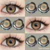 Eyeshare Цветные шоколадные контактные линзы для глаз 1 пара WUSU Natural Lenses Blue Eye Contacts для ежегодного использования Cosmetic Pupils