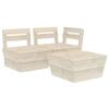 Garden Furniture Set - vidaXL - Palette 3 Pcs - Impregnated Spruce Wood - Modular Design - Rustic Charm