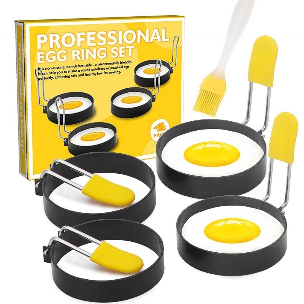 2/4pcs Nonstick Round Egg Mold Omelette Egg Rings New Frying Eggs Cooker Home