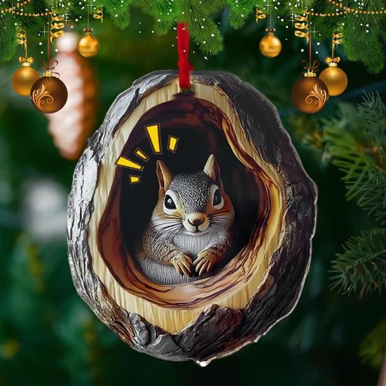 Рождественское украшение Дупло совы Белый медведь Кот Дизайн Акриловая подвеска