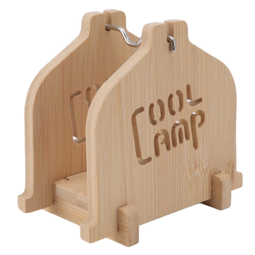 Mosquito Coil Bracket Detachable Portable Bamboo Wood Stainless Steel Rustic Style Decorative Home Incense Case