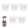 Clear Orchid Pot Reusable Orchid Flowerpot with Holes Plastic Ventilated Planter for