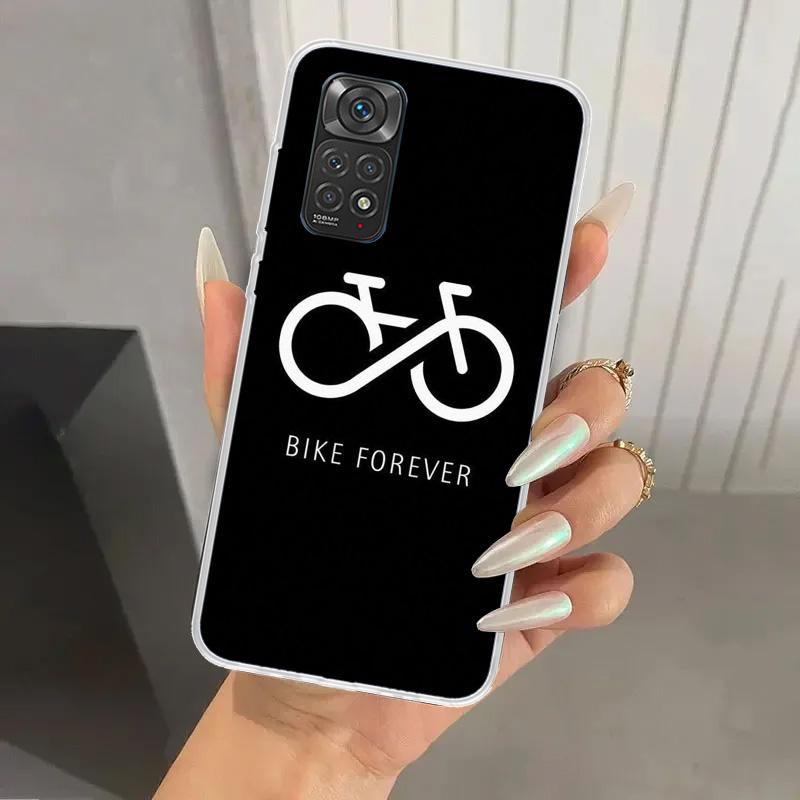 Спортивный чехол для телефона на велосипед для Xiaomi Redmi Note 15 14 14S 13 12S 12 Pro 11S 11 Plus 11T 11E 10S Мягкий чехол с принтом Shell Redmi
