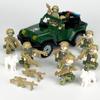MOC Black SWAT Small Pellet Building Block Doll Police Car Off-road Vehicle Boy Military Set Building Toy