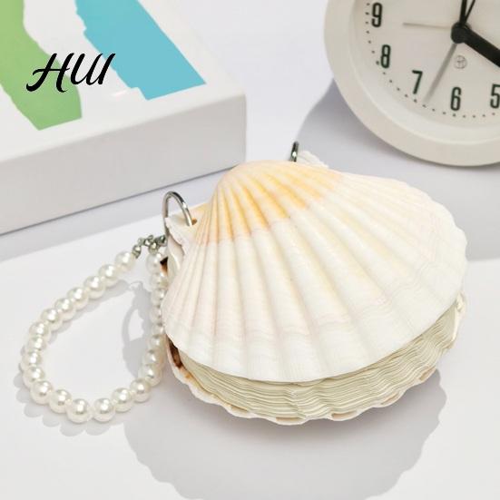Seashell Craft Notebook Shell Binder Journal Natural Scallop with 30 Pages Ocean Inspired Creative Portable Beach Diary Gift for Lovers Handmade