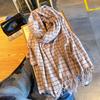 Red Plaid Scarf Autumn and Winter Thickened Warm Couple Scarf New Retro Shawl