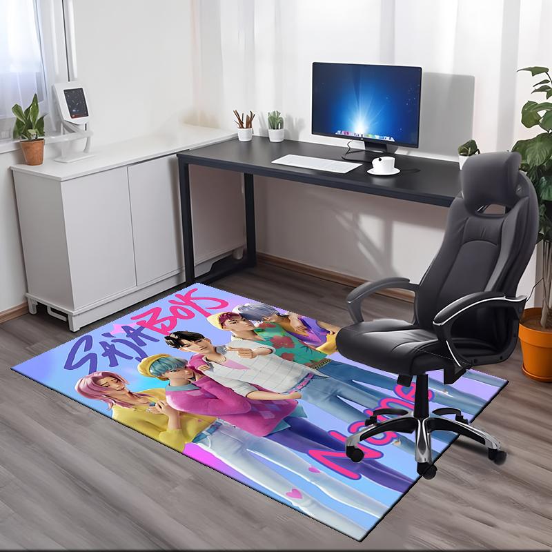 Custom Name Saja Boys Printed Carpet, for Office Chair Living Room Bedroom Kitchen Room Decor Gifts.