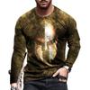 Men's Spring Long Sleeved T-shirt Fashion 3D Digital Printing LOGO Street Trendy Top T-Shirts Men’s