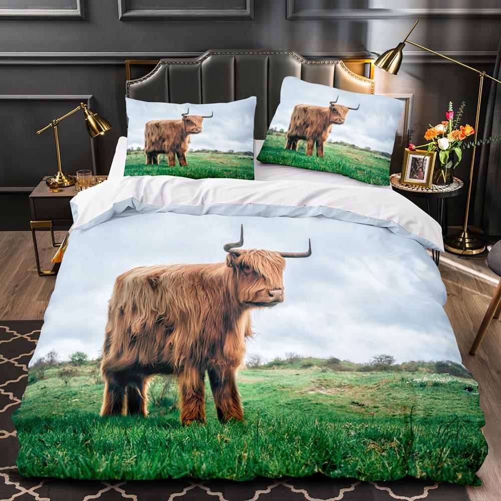 Lion King Queen Duvet Cover Watercolor Animal Bedding Collection For Kids Teens Adults Colorful Wildlife 23Pcs Polyester Quilt Cover
