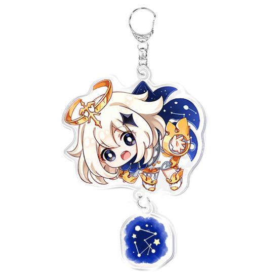 Подарочный орнамент, портативный тарталья с прозрачным узором, кулон Ганью, брелок Genshin Impact