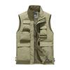 New Men's Thin Vest, Outdoor Breathable Sports Vest, Multi-pocket Workwear, Fishing and Mountaineering Photography Jacket for Men