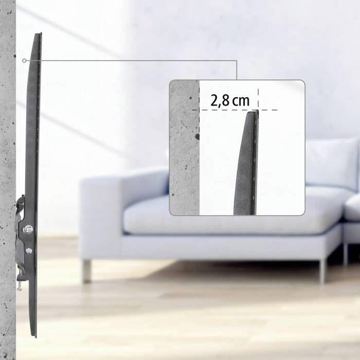 Hama 00220810 support mural tv niveau à bulle intégré 81,3 cm (32) - 165,1 cm (65)