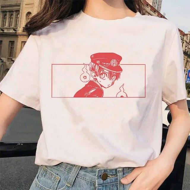 Женские футболки с принтом «Унитаз Ханако Кун» Harajuku Ullzang, модная футболка 90-х годов, забавная футболка унисекс с графикой, летняя футболка FeUnisex