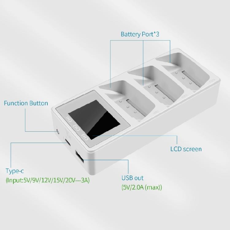 Battery Charging Drones Flight Battery Fast Charging USB Charging Station With Digital Display for Flip Drones Accessories