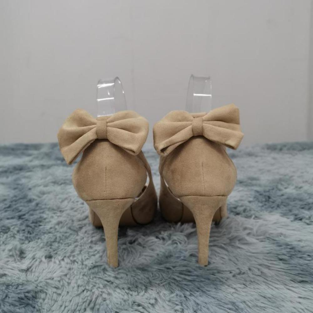Women's Pumps Ankle Strap Sandals Slingback Bow High Heels Kitten 9cm Pointed Toe Heel Party Wedding Dress Comfortable Shoes