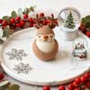 Felt Reindeer Figurine Handmade Elk Christmas Decoration Cute Small Wool Felt Crafts for Winter Holiday Tiered Tray Home Table Decor