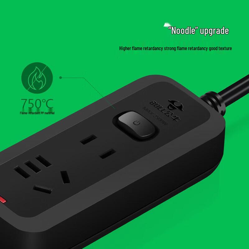 BULL B8 Series 2-Outlet Power Strip CN plug (adapter included)