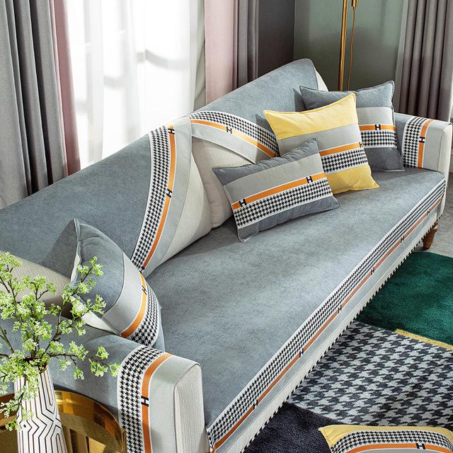 Чехол для дивана Four Seasons Universal Thickening Living Room Decoration Combination Sofa Подушка Нескользящий Чехол для мебели