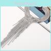 Fashionable Rhinestone Decorative Long Tassel Design Women Metal Necklace For Womens Spring Fashion