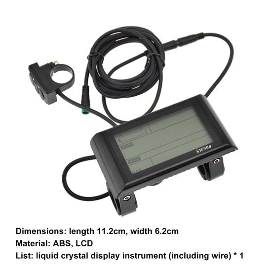 ABS Bike Speed Panel Wear Resistant Compact LCD Display E-Bike Control Panel for Scooter