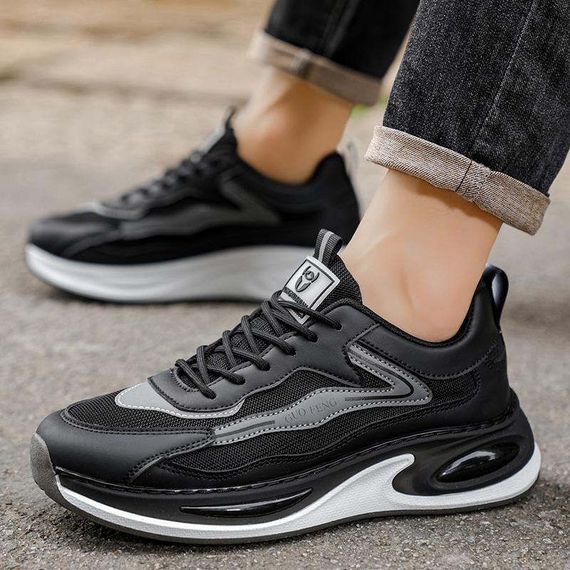 Новые модные мужские кроссовки Four Seasons с толстой подошвой для студентов и мальчиков, трендовые кроссовки с мягкой подошвой, дышащие, повседневные кроссовки для бега